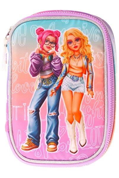 WOW Generation Geantă pentru creioane roz-violet cu model stea pentru fete - ...
