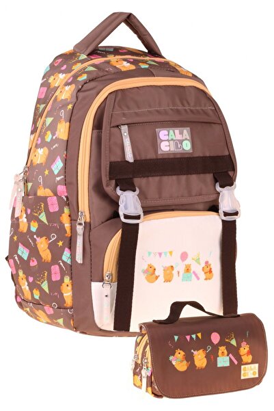 CalaCilo Party Boy's Party Printed School Backpack and Pencil Case Set - Setc...