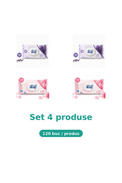 Fibril Set 4 Produse Fibril, Mix 2x Lavanda, 2x Rose