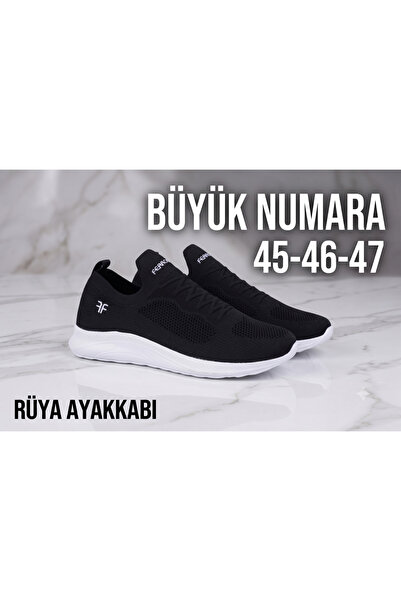 Ferrosa Bağcıksız Erkek Büyük Numara Yıkanabilir Spor Ayakkabı 44-45-46-47