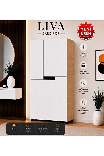 VM VERTEX MOBİLYA Liva Çift Askılıklı Bebek-Yatak-Çocuk Odası Gardrop-Çok Ama...