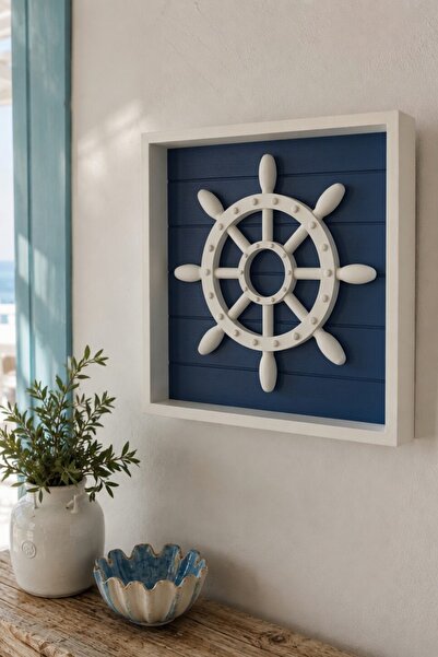 MYCRAFT3D 21x21 Dümen Çerçeveli Deniz Temalı Duvar Dekoru – Yazlık Ev, Sahil ...
