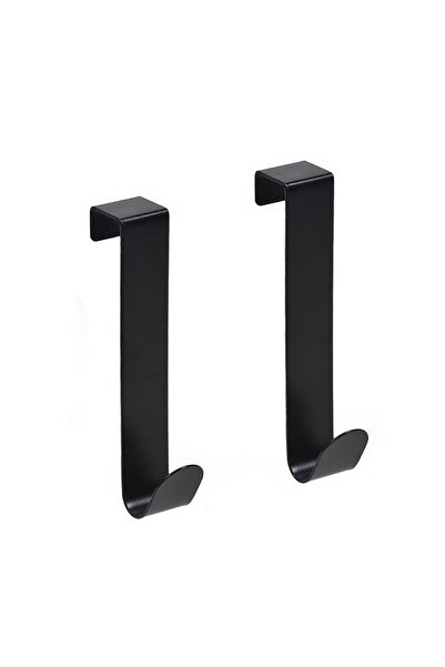 OEM Cârlige pentru Ușă și Dulap, Negru, 2x12cm, 12cm, 2