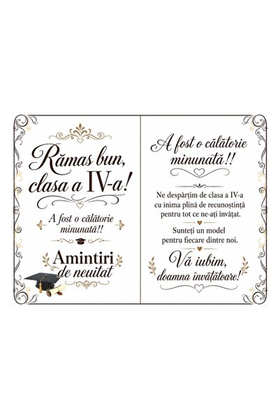 Decoratiuni Dulci Carte deschisa Ramas bun clasa a IV-a - A4