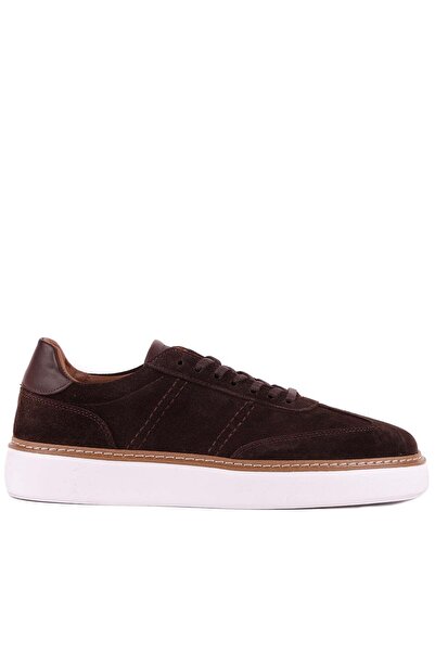 Shoetyle - Genuine Suede Leather Brown Lace-Up Casual Men's Shoes - 250-3001