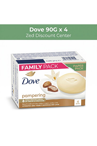 Dove Săpun solid de înfrumusețare cu unt de Shea, pur delicios, 90gr X4