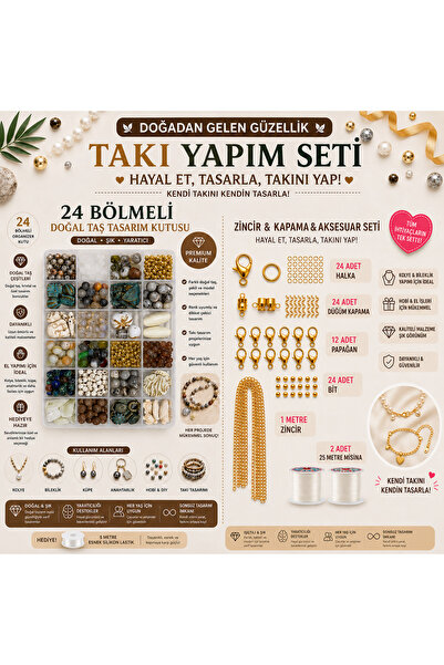 By MO Accessories Set de bijuterii cu design special, cu pietre naturale, pen...
