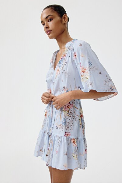 H&M Kuşaklı Gömlek Elbise