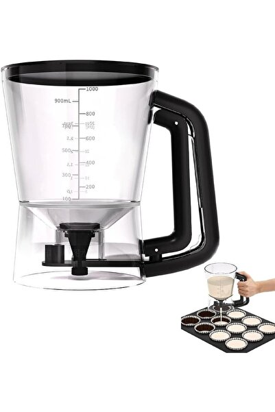 Generic موزع العجين للبانكيك والكعك - أداة يدوية لصب العجين مع مقبض - موزع مث...