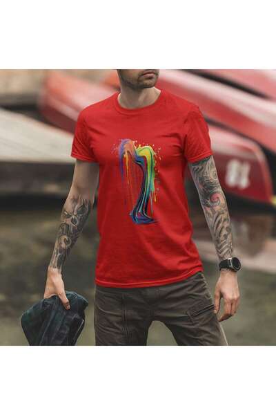 iLovePrints Colorful Abstract Harp Tshirt