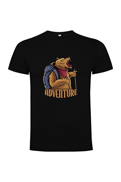 iLovePrints Backpacking Bear Adventure Tshirt