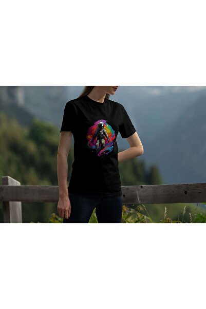 iLovePrints Astronaut in Colorful Space Tshirt