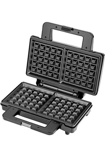 Geepas 1000W Deep Fill Waffle Maker | 2 Slice Non-Stick Electric Belgian Waff...