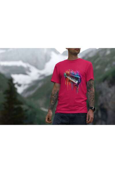 iLovePrints Colorful Abstract Piano Tshirt