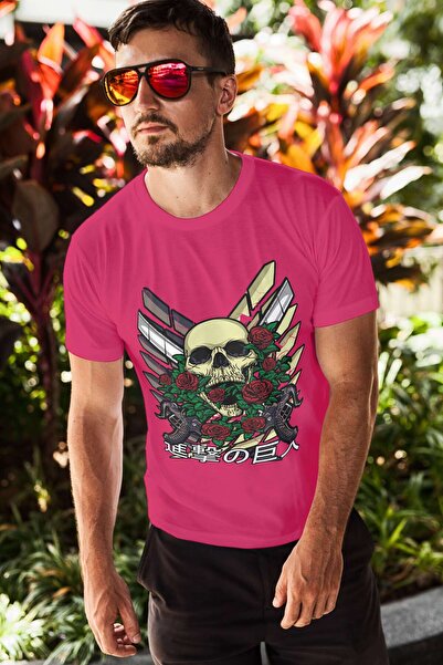 iLovePrints Skull with Roses and Guns Tshirt