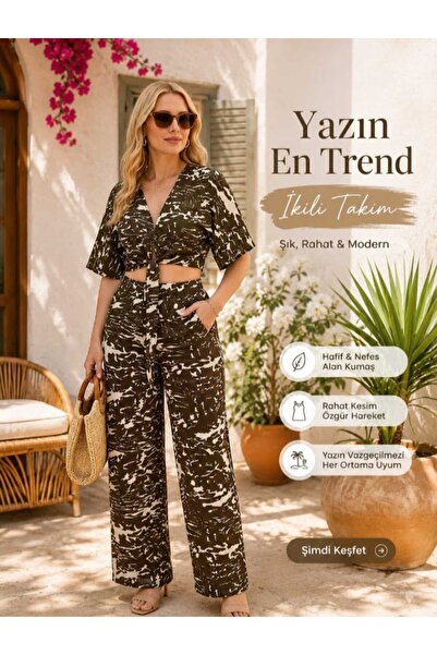 cheen New Season Wrinkled Fabric 4-Color Summer Double Suit with Tie Detail