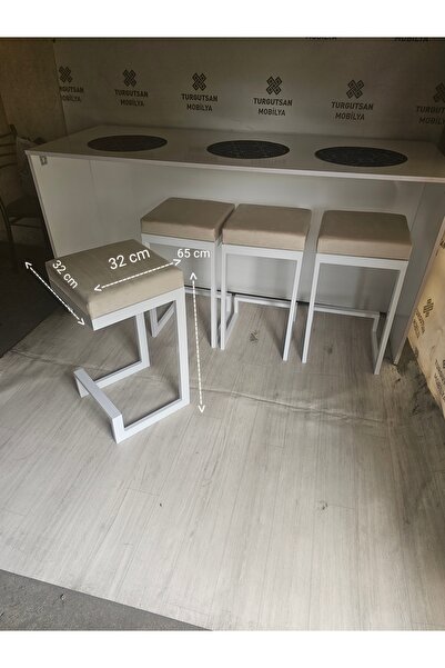 turgutsan mobilya Bar sandalyesi bar taburesi beyaz tabure 65 cm ücret 1 adet fiyatı