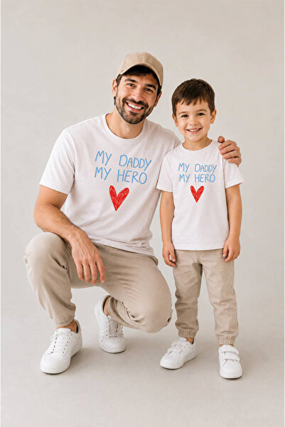 genosha Baba Oğul Kombin TEKLİ SATILIR 100% Pamuk Oversize T-shirt Babalar Gü...