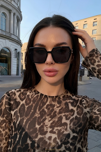 Eyesofia نظارات شمسية ميلانو دوت سوداء متدرجة اللون خفيفة الوزن للغاية مع فلت...