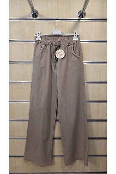 Park Moda Pantaloni italieni din Lycra cu model simplu