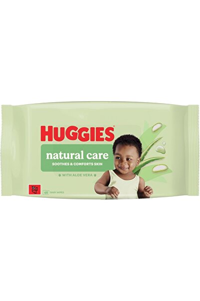 Huggies Baby Wipes 48s Natural Care Aloe Vera ve E Vitamini İçeren Islak Mendil