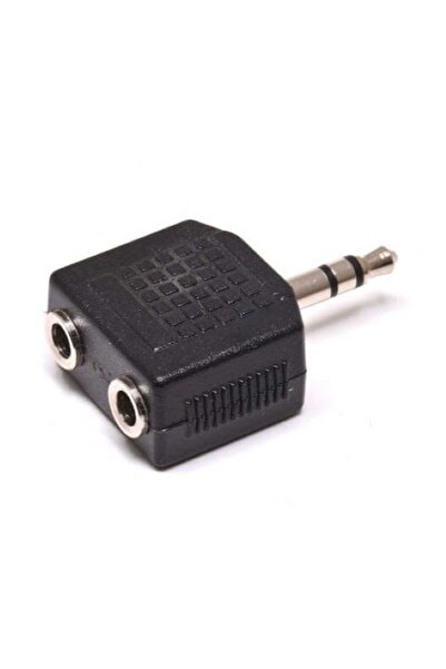 Generic Αντάπτορας 3,5mm male σε 2x3,5mm female (Μούφα), Μαύρος