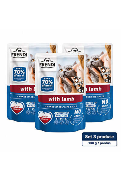 FRENDİ Cat cu Miel, hrana umeda pentru pisici, Set 3 plicuri, 3 x 100 g