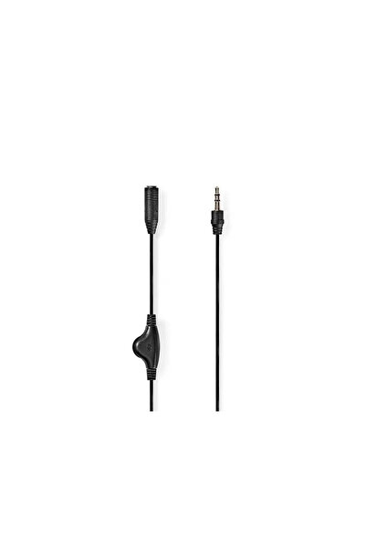 Nedis Cablu audio Jack Stereo cu control volum 3.5mm tata - 3.5mm mama 1m neg...