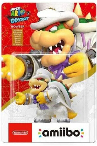 Nintendo Amiibo Super Mario Bowser Φιγούρα Χαρακτήρα με Ενδυμασία Γάμου για 3...