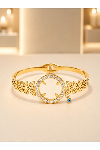 EMKSHOP YARIM ALTIN UYUMLU ÇELİK KELEPÇE BİLEKLİK