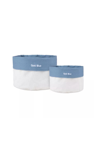 Estia Home Art Σετ Καλαθιών Οργάνωσης 2 τεμαχίων Tone Lab Estia Οπαλίου Μπλε
