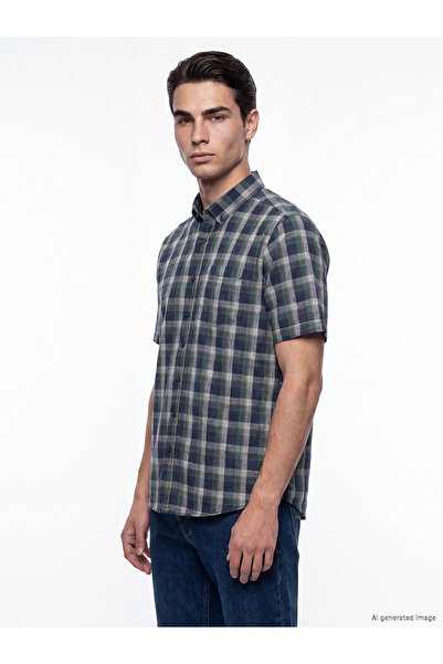LC Waikiki Peak New Season Regular Fit Plaid Poplin Men's Shirt