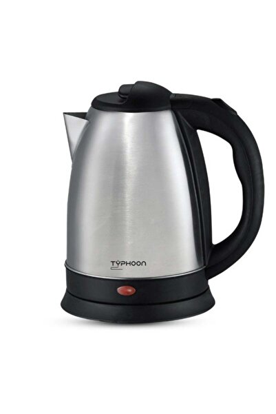 Typhoon Electric Kettle - 2200 Watts - 1.8 Liters - Silver/Black - TY-01-010