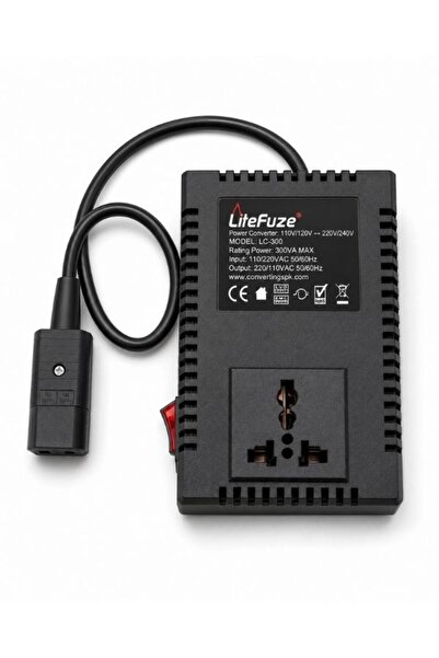 GÜMRÜK BEY Litefuze Lc-300 300W Step Up/Down Voltage Converter – 110V ↔ 220V