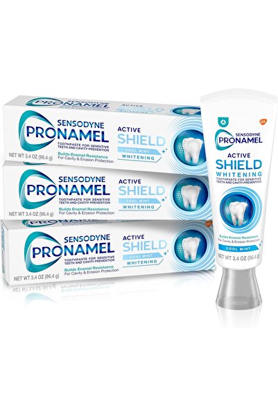 SENSODYNE PRONAMEL Active Shield Whitening Toothpaste with Enamel, Fresh Mint...