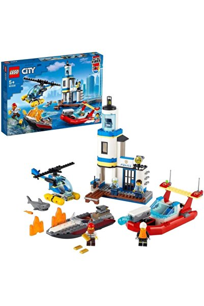 LEGO City Seaside Police and Fire Mission 60308 Building Kit (298 Pieces)