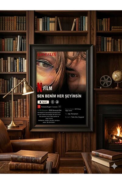 LALE Kişiye Özel Netflix Film Posteri Tasarım Tablo - Sevgililer Günü Hediyes...