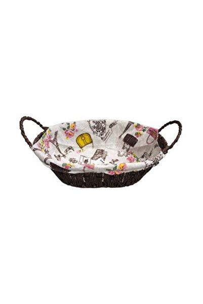 Clini Coș oval pentru pâine, metal-textil, 30 x 20 cm, 4X-0628