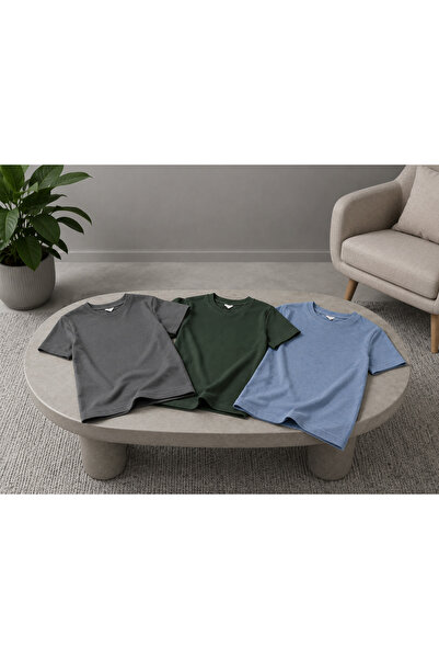 cc collection Set de 3 tricouri pentru copii, din țesătură americană Pique, c...