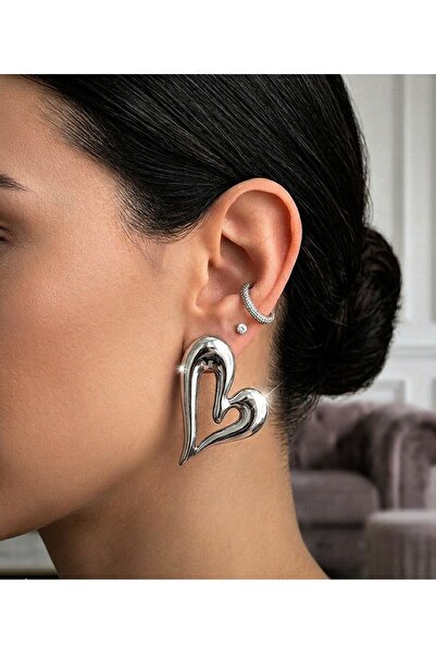 Store Diva Charm Silver Color Modern Earrings
