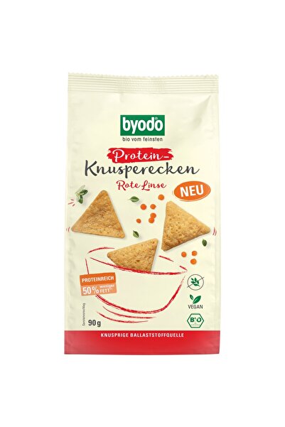 Byodo Mini Crackers proteici cu linte rosie fara gluten,