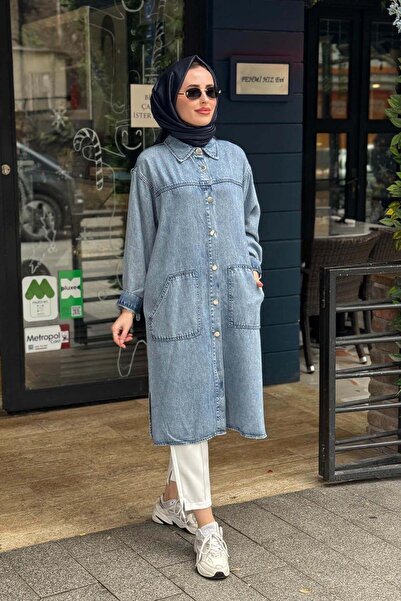 My Magazin MAGAZİN Tensel Tunik 7511 Açık Mavi