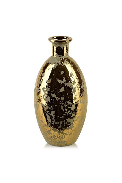 MONDEX Vază Ceramică YARINE GOLD 14x6x31 cm Auriu 1 buc.