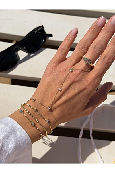 Nua Bijou İnce Çubuk Taşlı Minimal Bileklik