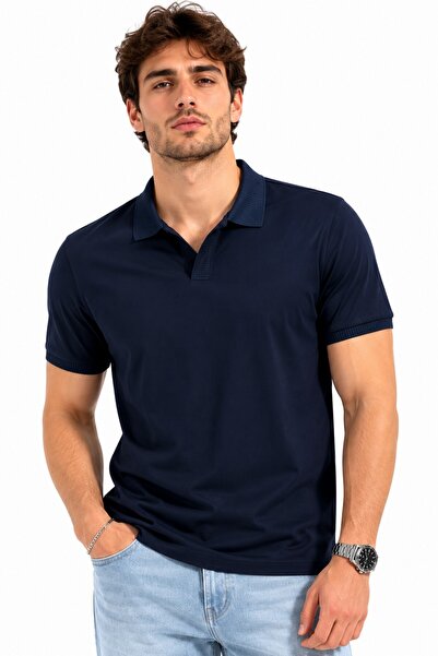 Raymons Men's Polo Collar Short Sleeve T-Shirt Regular Fit T6103 Bgl-St05548