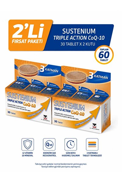 Sustenium Triple Action CoQ-10 30 Tablet 2 Adet