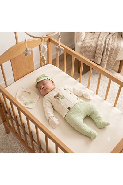 Yağmur Giyim Minizeyn 100% Cotton 5-Piece Baby Boy Hospital Discharge Set wit...