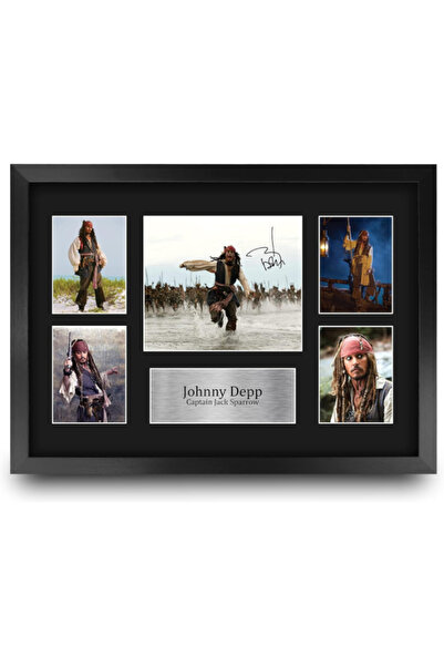 HWC Trading FR A3 Johnny Depp Pirates of the Caribbean Gifts Printed Signed A...