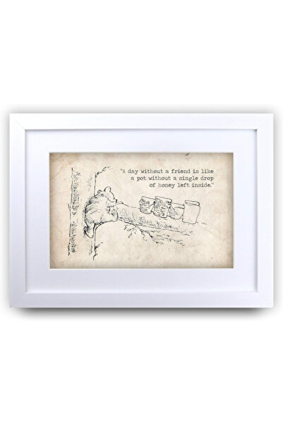 HWC Trading Winnie the Pooh Drop of Honey A3 Framed Printed Quote Nursery Pri...