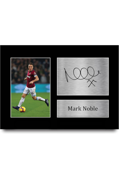 HWC Trading Mark Noble Gift Signed A4 Printed Autograph West Ham United Gifts...